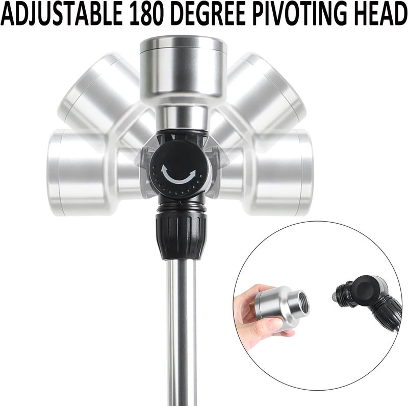 STYDDI Soft Rain Watering Wand with Pivoting Head and Thumb Control, 18" Gentle Classic Rain Wand with 1008Holes Stainless Head, Perfect for Hanging Baskets, Planters, Greenhouses and Seedbed - Image 4